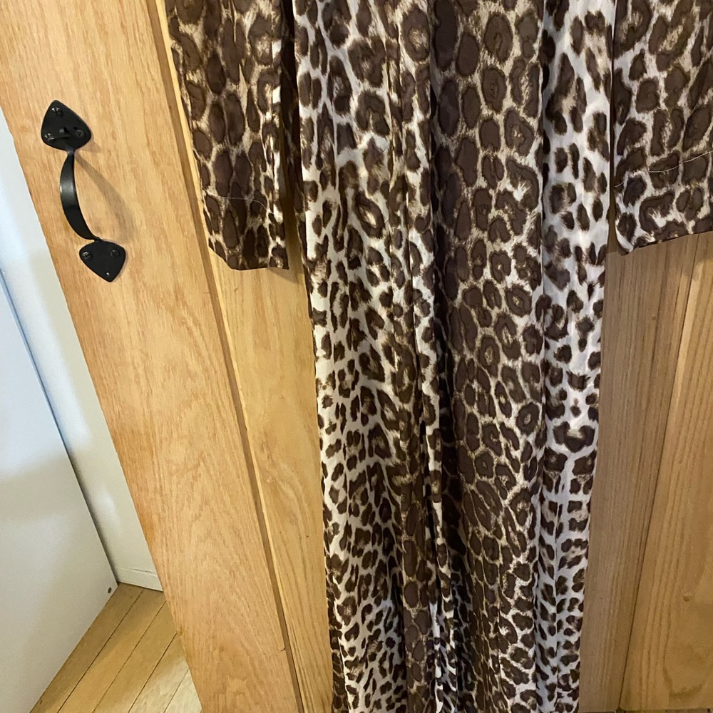 Zimmermann Leopard Print Long-Sleeve Maxi-Dress Size 1 Au/us 6 Missing Belt. - Picture 12 of 13